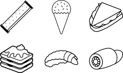 Breakfast and Brunch Food Doodle Icons