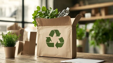 Eco-Friendly Packaging with Recyclable Materials and Plants Inside