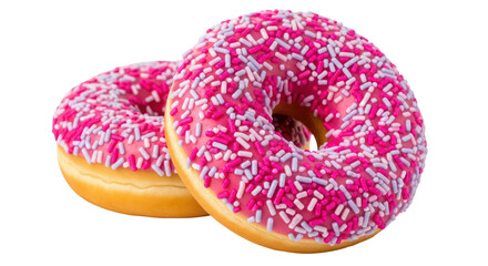 Isolated Doughnuts with sprinkles