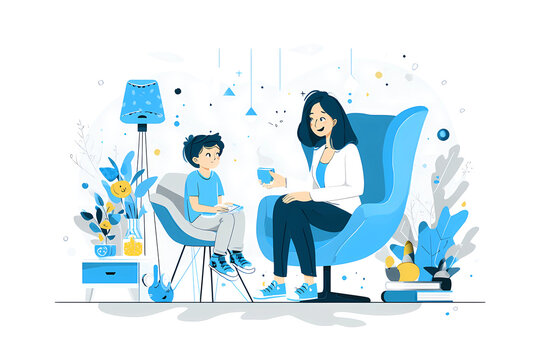 Pediatric Doctor Examining Child Patient in Modern Medical Office - Healthcare and Child Medicine Concept