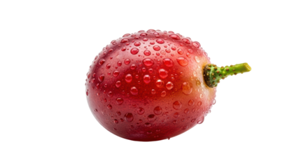 Isolated Red grape with water drops
