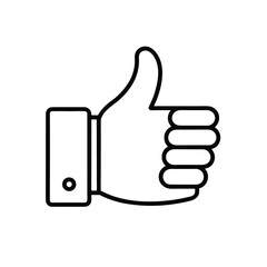 Thumbs Up Icon – Minimalist Vector Symbol for Approval and Positive Feedback