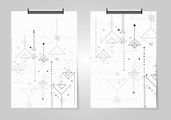 Geometry graphic illustration. Vector background. Connect shapes