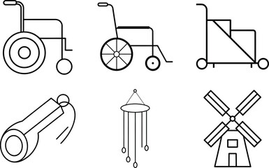 Mobility and Accessibility Equipment Icons