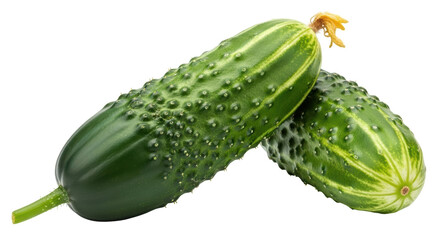 Isolated Fresh Cucumbers