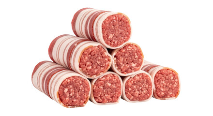 Isolated Bacon Wrapped Meatballs