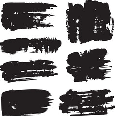 black brush strock set 