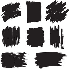 black brush strock set 