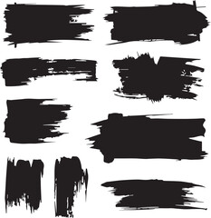 black brush strock set 