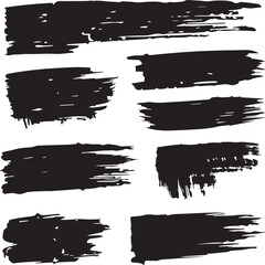 black brush strock set 