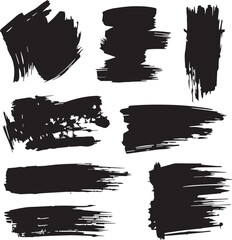 black brush strock set 