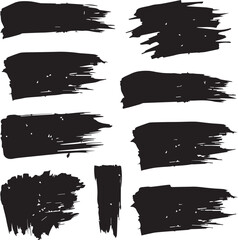 black brush strock set 