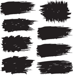 black brush strock set 