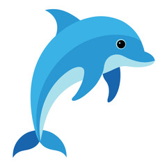 Fototapeta premium Dolphin fish vector illustration perfect for posters, icon, t-shirts, cards, wall art prints and ai design.