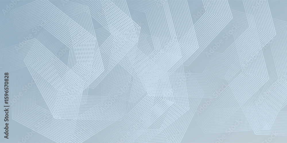 Poster abstract hexagon lines on gray background design simple