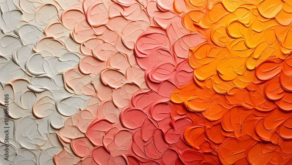 Poster textured palette a visually appealing abstract background featuring thick strokes of white peach cor