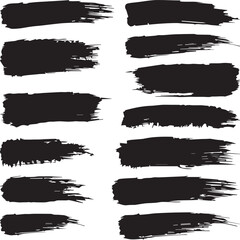 black brush strock set 
