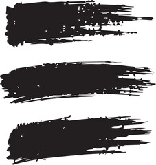 black brush strock set 