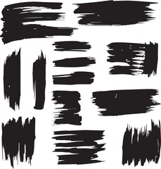 black brush strock set 