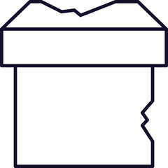 Obraz premium Broken Box Icon for Graphics, Concept, Apps
