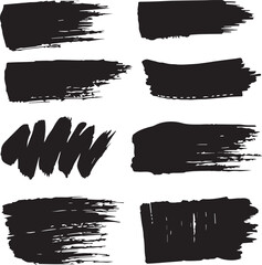black brush strock set 
