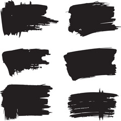 black brush strock set 