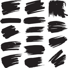 black brush strock set 