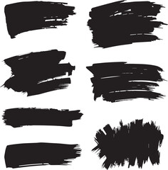 black brush strock set 