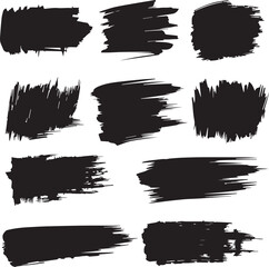 black brush strock set 