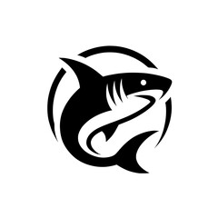 Fototapeta premium Shark Logo – Symbol of Speed, Precision, and Ocean Power