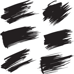 black brush strock set 