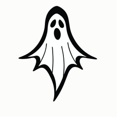 ghost halloween icon isolated on white background vector illustration graphic design