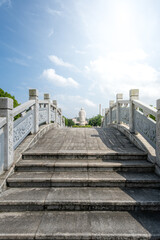 Obraz premium A Serene Stone Bridge Leading to Tranquility