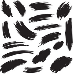 black brush strock set 