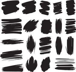 black brush strock set 