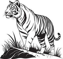 Obraz premium Majestic Tiger Outline