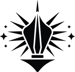 elegant glow vector icon.