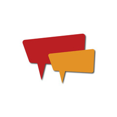 Colorful Speech Bubbles Icon with Shadow