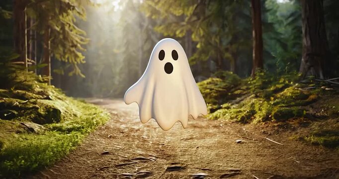 Animated ghost forest path