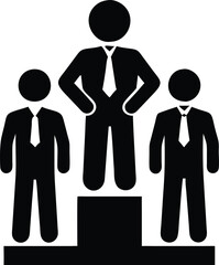 Business team leadership concept icon