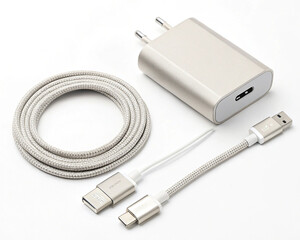 usb cable on white background