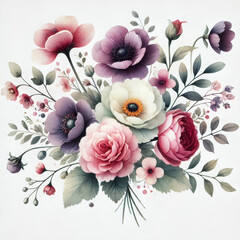 Beautiful floral arrangement featuring various colors and types of blooms, ideal for enhancing any creative project.