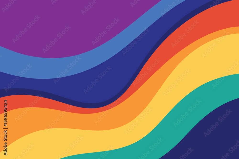 Poster modern colorful abstract background with dynamic wavy shapes vector, minimal flowing wavy background