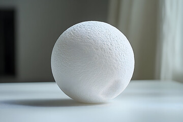 White moon lamp on a white surface
