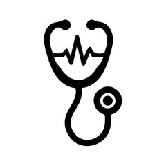 Stethoscope soundwave icon