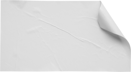 Paper sticker label isolated on white background