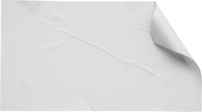 Paper sticker label isolated on white background