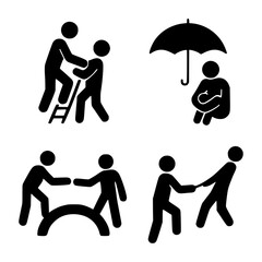 Sticky figure gesture icon 
