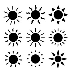 Sun icon set