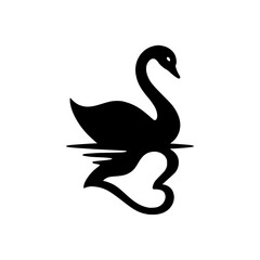 Swan heart icon